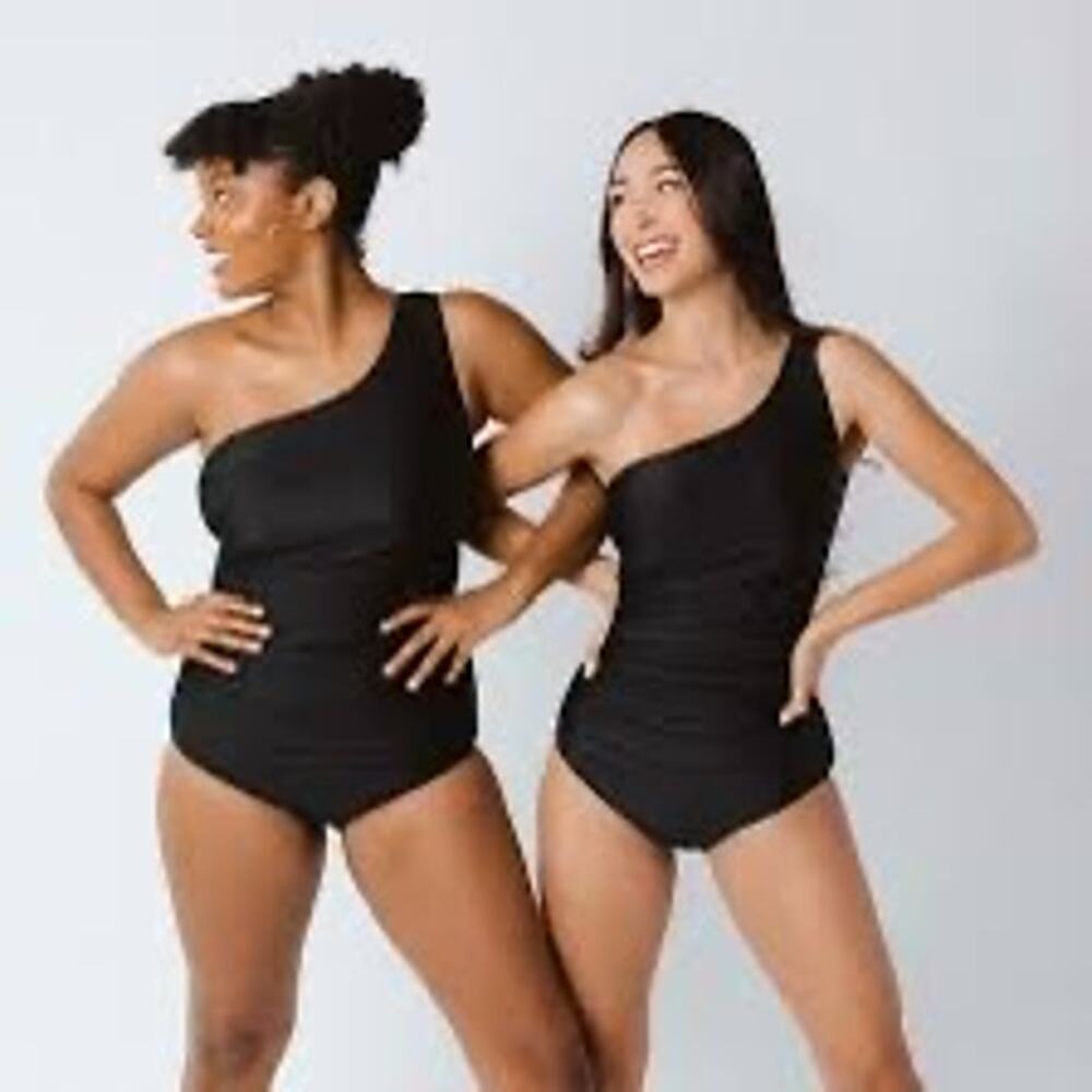 ALBION FIT ICON RUCHED ONE-PIECE, BLACK - Picture 8 of 8